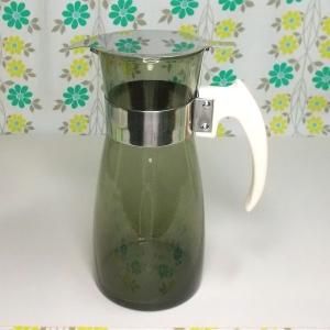 レトロモダン グレーガラス 水差しピッチャー