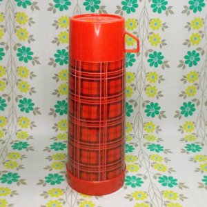 レトロポップ アラジン 赤チェック柄 魔法瓶 水筒 970ml
