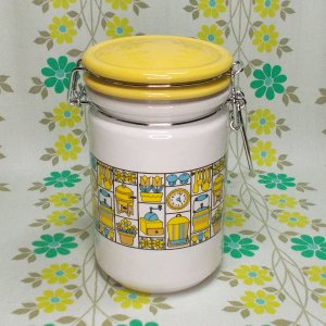 レトロポップ 陶器製 キッチンウェア＆花柄 キャニスター