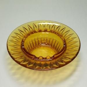 レトロポップ アンバーガラス アシュトレイ