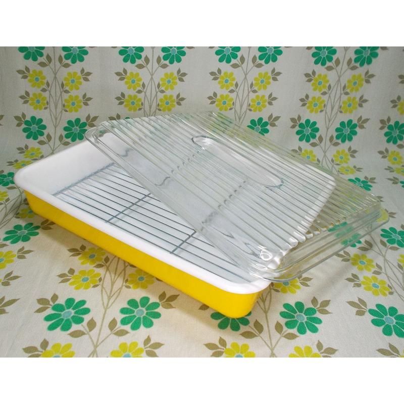 昭和レトロなプラスチック製品まとめ売り　送料込み レトロプラスチック サンバット ステンレス網付き イエロー - USA＆