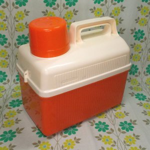 レトロポップ サリーボトル 大型保温水筒 3.0L オレンジ×白