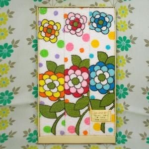 レトロポップ 花柄 おしぼりタオル 3枚セット
