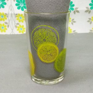 ビンテージ OLD DURALEX レモン輪切り柄 タンブラーグラス