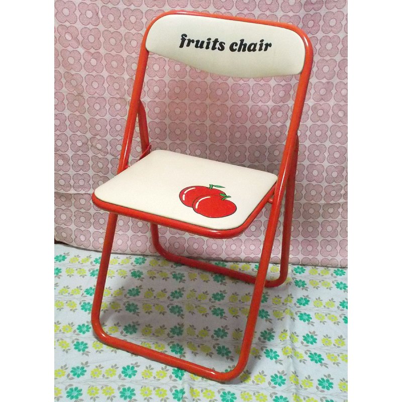 レトロポップ fruits chair リンゴ柄 折りたたみチェア - USA＆レトロ 