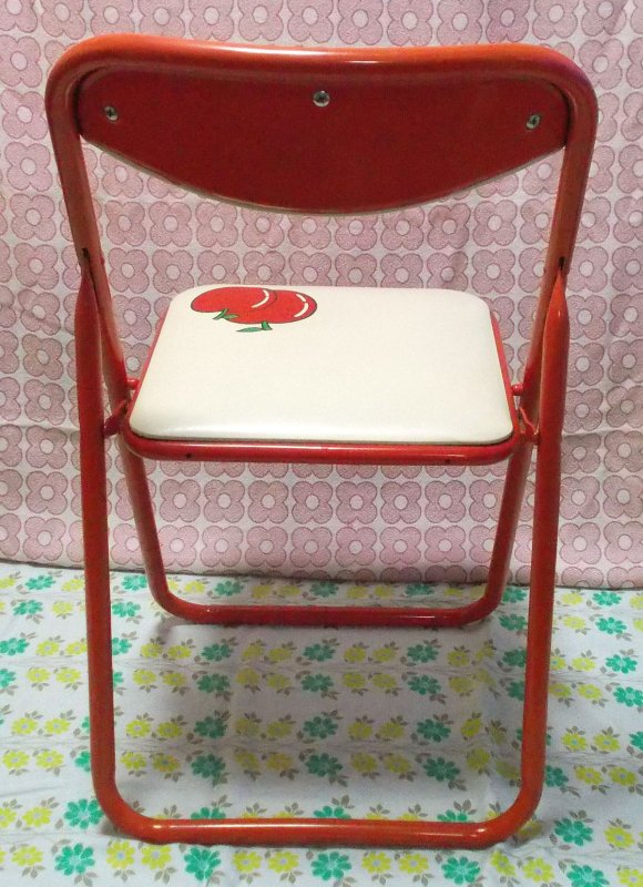レトロポップ fruits chair リンゴ柄 折りたたみチェア - USA＆レトロ 