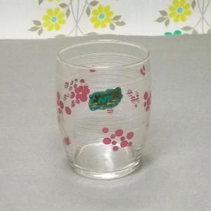 レトロモダン ショートグラス 横縞に水玉