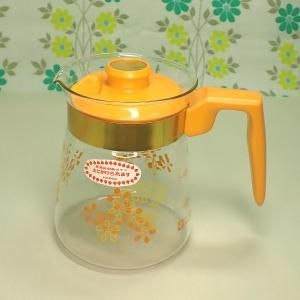 レトロポップ HARIO 花柄 耐熱ガラス ティーポット Lemon-3