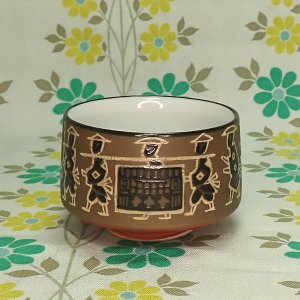 昭和レトロ 陶器製 大名行列 湯呑み