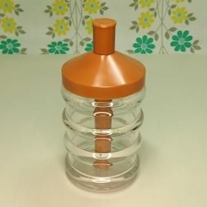 レトロプラスチック ワンタッチ シュガーポット 茶色
