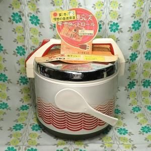 レトロポップ SHARP 電子ジャー 幾何学柄