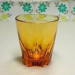 レトロモダン アンバーガラス タンブラーグラス