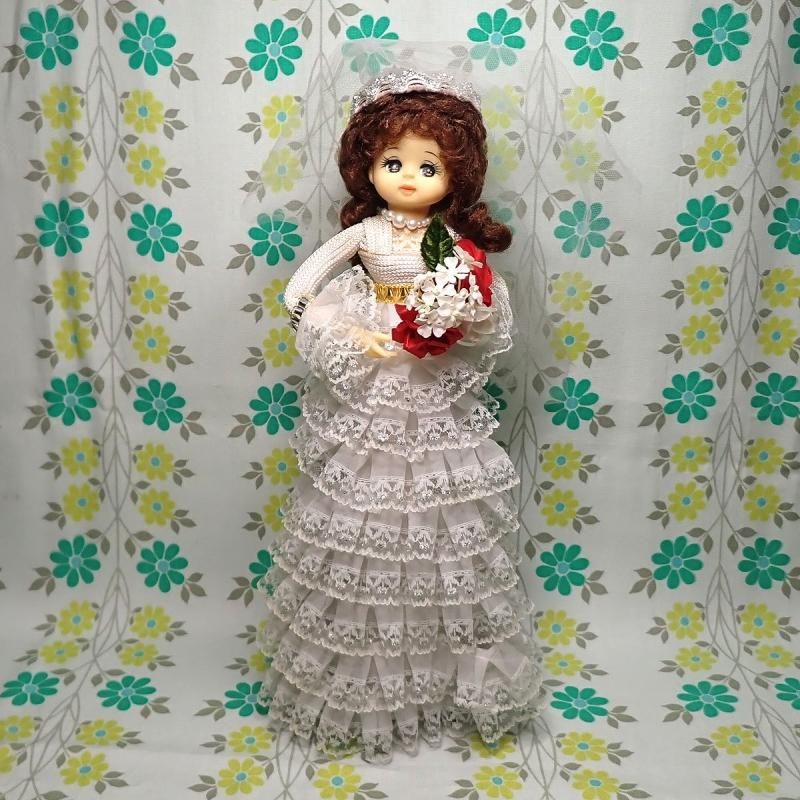 レトロポップ ウェディングドレスのボトル人形 - USA＆レトロ