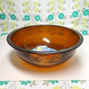 レトロプラスチック ミキシングボウル25cm アンバー