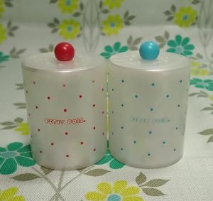 レトロファンシー PETIT POIS 水玉柄 回転フタ式 ソルト&ペッパー
