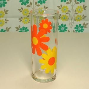レトロポップ デイジー花柄 ゾンビーグラス タンブラー
