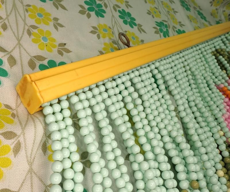 花柄ビーズのれん 花柄 レトロ 珠のれん すだれ 花柄ビーズのれん 花柄 レトロ 珠のれん すだれ