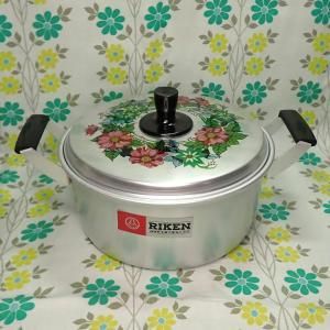 レトロポップ 花柄 アルミ製 両手鍋 22cm 花かげ