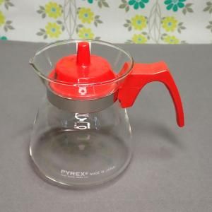 レトロポップ PYREX 耐熱ガラスポット ミニカラフェ チャームレッド