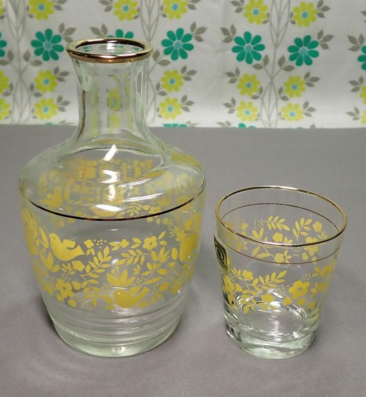 レトロポップ 鳥×花柄 冠水瓶 - USA＆レトロ雑貨の店 RERA RERA RU