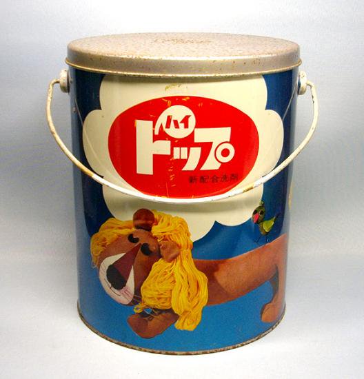 昭和レトロ ライオンハイトップ 洗剤缶（動物） - USA＆レトロ雑貨の店