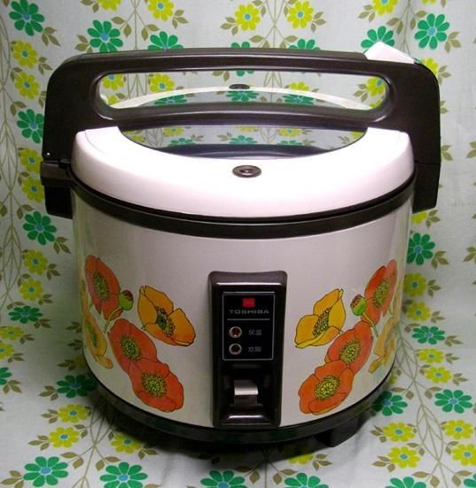 レトロポップ ポピー花柄 電気保温炊飯器 - USA＆レトロ雑貨の店 RERA