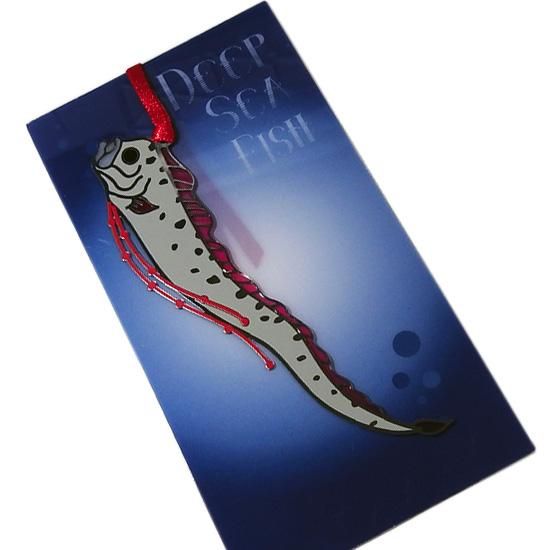 深海魚グッズ】おしゃれなしおり（栞）ブックマーカー◇水族館◇メタル