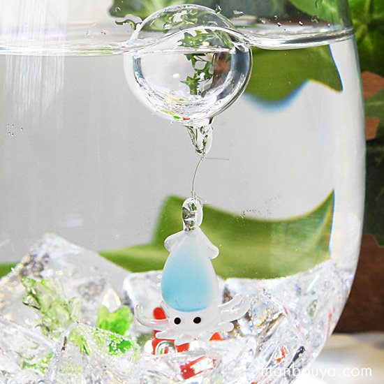 イカ グッズ インテリア 雑貨 フロート 浮き玉 ガラス細工 海 浮き球