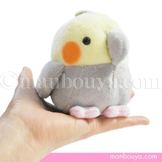 オカメインコ グッズ ぬいぐるみ 雑貨 A-SHOW 栄商 ムニュマムM オカメインコ イエローグレー 12cm -  海の雑貨・水族館グッズ・動物ぬいぐるみ通販ショップ まんぼう屋ドットコム