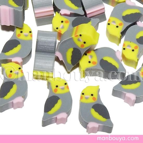 ミニ消しゴム 小鳥 かわいい 文房具 ザ アクセス プチボトルパラダイス オカメインコ グレー 10個 海の雑貨 水族館グッズ 動物ぬいぐるみ通販ショップ まんぼう屋ドットコム