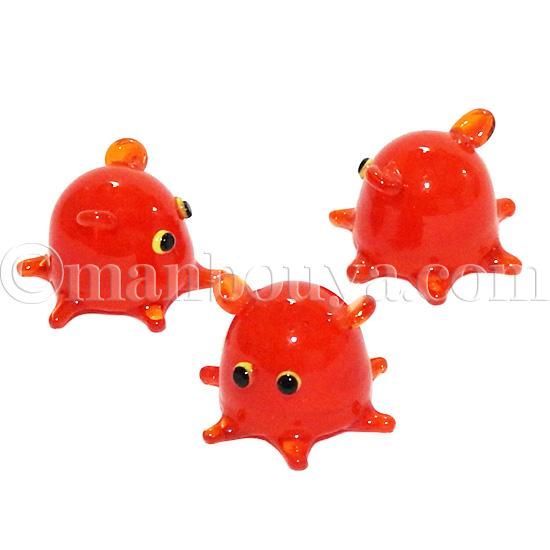 ガラス細工　ミニチュア　深海魚など 深海魚 ガラス細工 セット ミニチュア 置物 海の生き物 小さな深海の