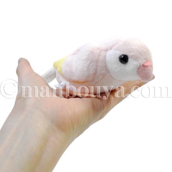 インコ ぬいぐるみ ピンク 小鳥 雑貨 Tst 101 Hang アキクサインコ キーチェーン 15cm 海の雑貨 水族館グッズ 動物ぬいぐるみ通販ショップ まんぼう屋ドットコム