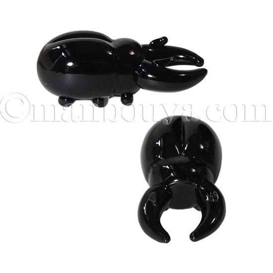 昆虫 クワガタムシ 雑貨 ガラス細工 ミニチュア グラススクエア プチ