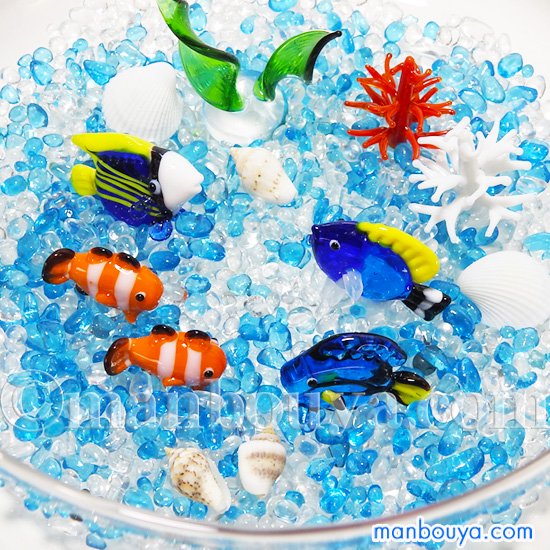 魚 ガラス細工 セット ミニチュア 置物 海の動物 水族館 グッズ
