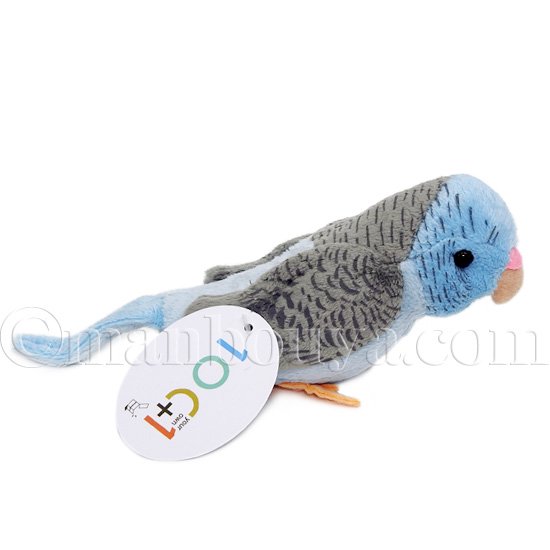 インコ ぬいぐるみ 小鳥 雑貨 TST 101 マメルリハ ブルー 18cm - 海の 