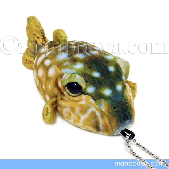 魚 ふぐ ぬいぐるみ さかなクン TST太洋産業貿易 おさかなぬいぐるみ ハコフグ マスコット メス 13cm -  海の雑貨・水族館グッズ・動物ぬいぐるみ通販ショップ　まんぼう屋ドットコム