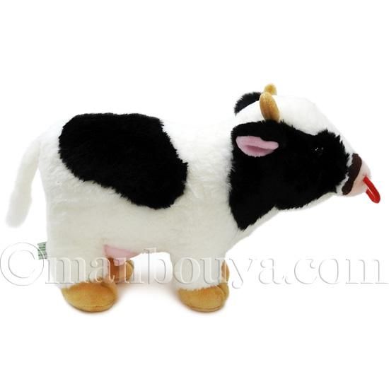 ALFA うし　乳牛　ホルスタイン　ぬいぐるみ オレンジの口輪付き アルファ　大 牛 ぬいぐるみ ホルスタイン キュート販売 CUTE ウシさん リアル M