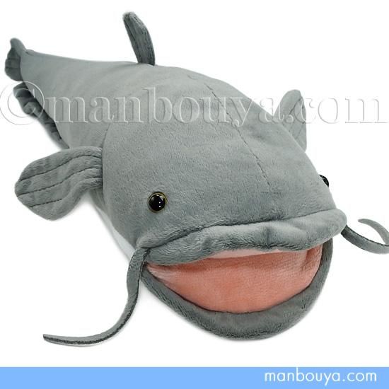 A☆ レトロ　ナマズ　親子　ぬいぐるみ ナマズ ぬいぐるみ 魚 A-SHOW 栄商 わくわく図鑑 なまず 42cm - 海の