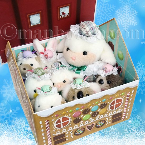 クリスマス たけのこ レトロ ぬいぐるみ セット 動物 TAKENOKO JOYFUL MATES プチぶらんでーと お菓子のおうち -  海の雑貨・水族館グッズ・動物ぬいぐるみ通販ショップ まんぼう屋ドットコム