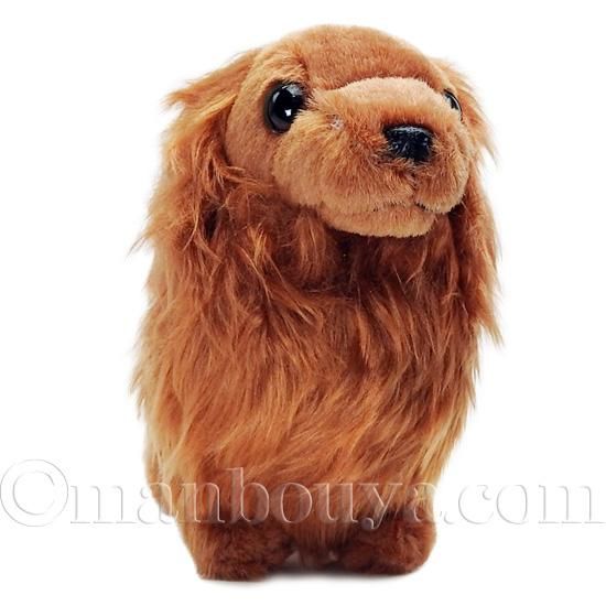 ミニチュアダックス ぬいぐるみ 犬 人形 A Show ロングヘアードダックスフンド ブラウン 28cm 海の雑貨 水族館グッズ 動物ぬいぐるみ通販ショップ まんぼう屋ドットコム