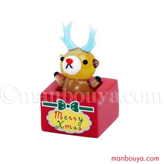 トナカイ ミニチュア ガラス細工 クリスマス 飾り オーナメント ギフト