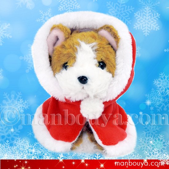 クリスマス ぬいぐるみ 犬 たけのこ TAKENOKO JOYFUL MATES キャンディフォンテーヌ コーギー サンタフードマント