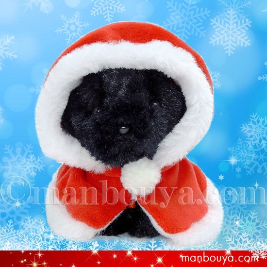 クリスマス ぬいぐるみ 犬 たけのこ TAKENOKO JOYFUL MATES キャンディフォンテーヌ ラブラドール 黒 サンタフードマント