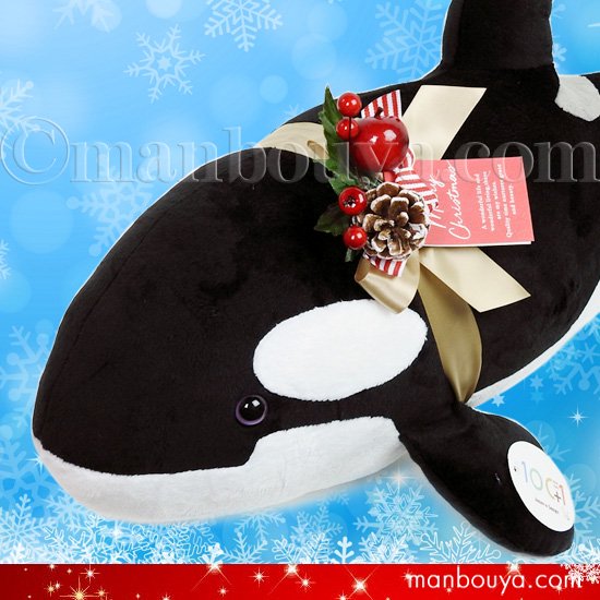 シャチ ぬいぐるみ クリスマスプレゼント 水族館グッズ TST101シリーズ オルカ Mサイズ 66cm xmasスペシャル