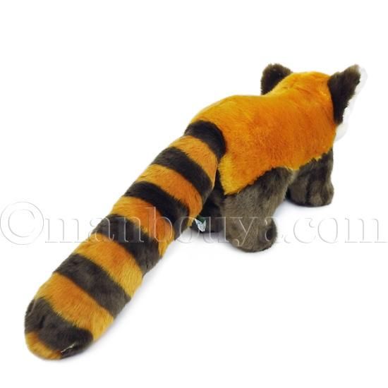 大きなホワイトクマ、レッサーパンダのぬいぐるみです。尻尾がデカいです。 レッサーパンダ ぬいぐるみ 大きい 動物園おみやげ CUTE
