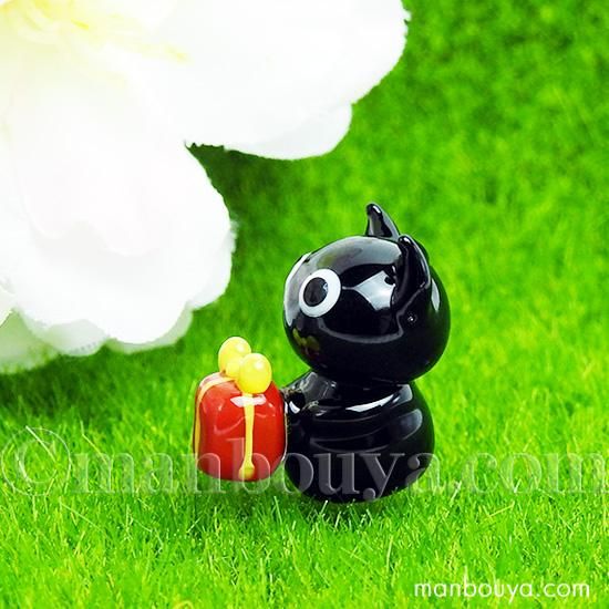 ミニチュア ガラス細工 ネコ 黒猫 グッズ 雑貨 フォーカート