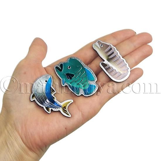 水族館グッズ マグネット 雑貨 魚 エッチングダイカットマグネット