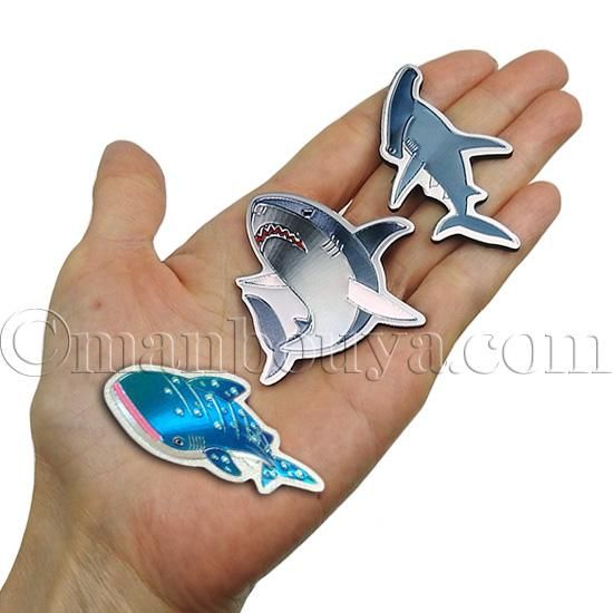 サメ グッズ 水族館お土産 海の生き物 エッチングダイカットマグネット