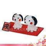 干支の置物　とり 十二支（干支）の おきあがりこぼし とり 白 木製 置物 起き上がり