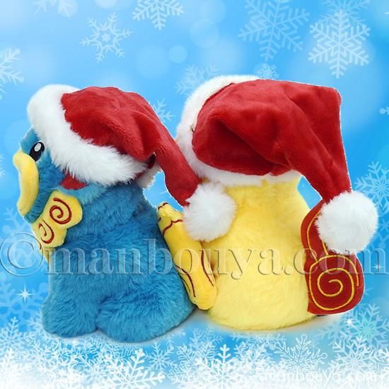うめ吉 ぬいぐるみ　クリスマス　サンタ帽　中古品　難あり品　中古品 小鳥 ぬいぐるみ クリスマスプレゼント A-SHOW ムニュマム M